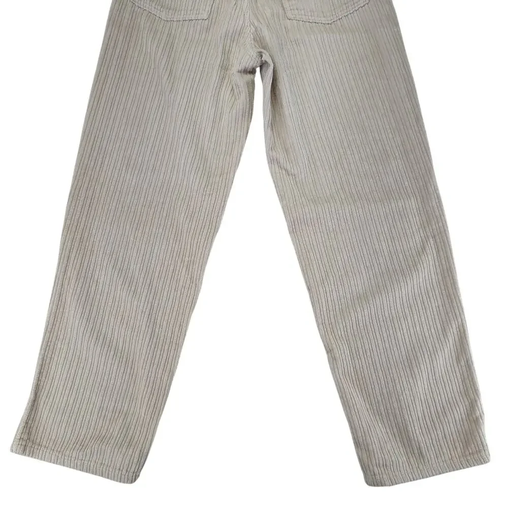 BDG High Rise Baggy Corduroy Jeans‎ Pants Women's Size 27 Cream Ecru
